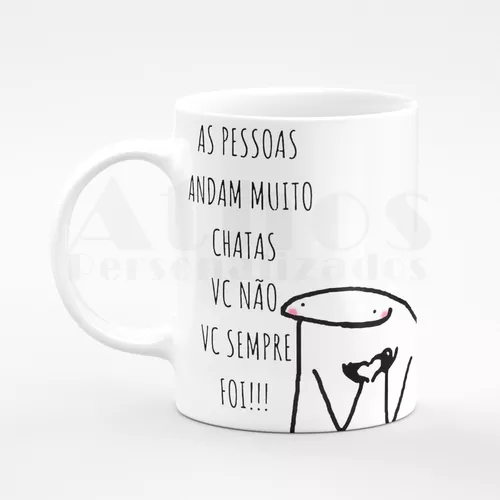 Caneca Flork Meme Boneco Palito Não Tenho Que Passar Boa Impressão