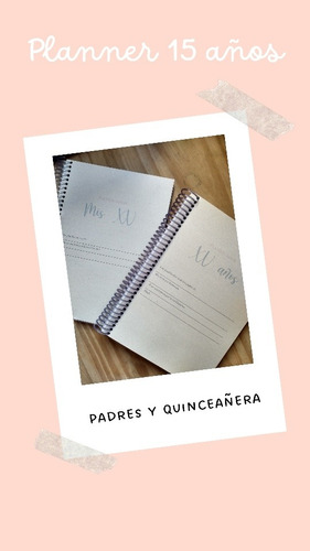 Planner 15 Años, Para Padres Y Quinceañera 