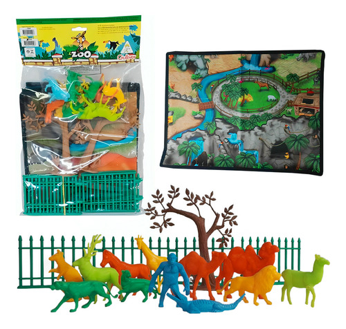 Brinquedo Zoológico Animais C/ Tapete 1049 - Gulliver