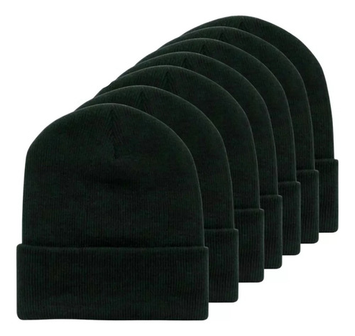 Touca De Lã Lisa Preta Gorro Masculino Preço De Atacado 20un