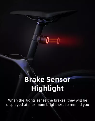COMPRA Luz Trasera para bicicleta Q5 con sensor de frenado Rockbros