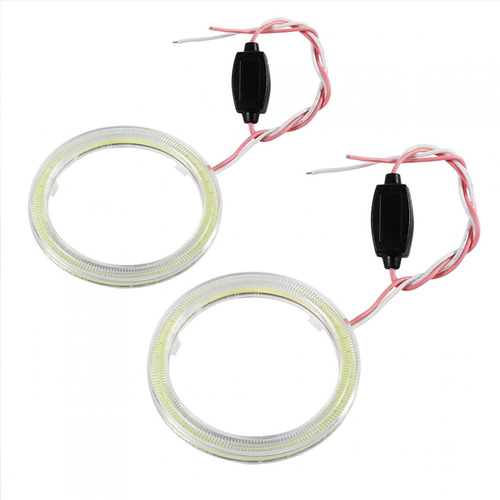 1 Par Auto Halo Anillos Angel Eye Cob Chips Faro Drl Led