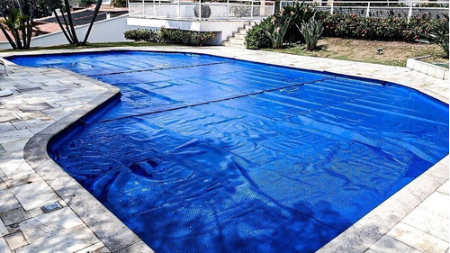 Capa Térmica Para Piscina 5x5 300 Micras + Proteção Uv Cor Black and blue