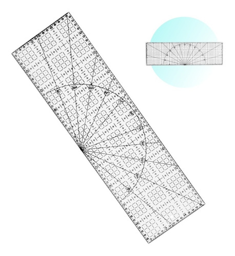 Régua 15x50cm Acrílico Para Artesanato Patchwork Scrapbook