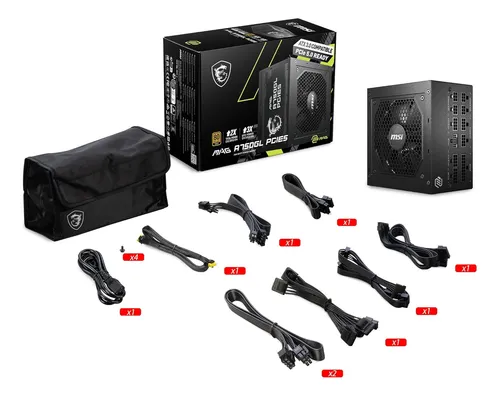 Fuente De Alimentación Msi Mag A750gl Pcie 5 & Atx 3.0 Ga...