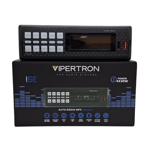 Som Automotivo Bluetooth Radio Fm Vipertron Usb Carregador