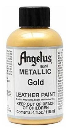 Art Paint - Pintura Para Cuero Angelus 4oz-metallic Gold
