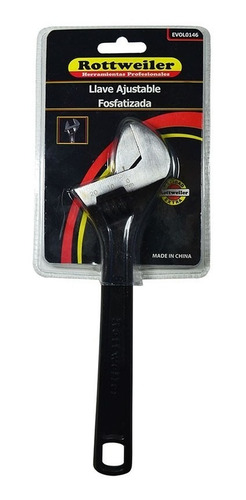 Imagen 3 de 5 de Llave Francesa 6'' Ajustable Fosfatizada Rottw. Profesional