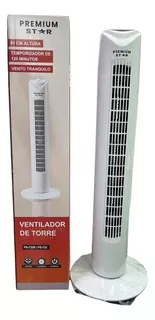 Ventilador De Torre Premiun Star 81cm Blanco 3 Velocidades