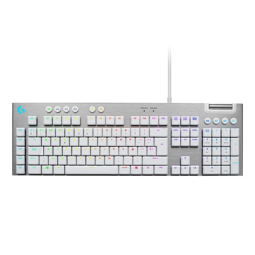 Teclado Gamer Mecánico Logitech G815, Lightsync Rgb - Blanco