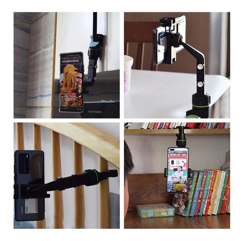 Imagen 9 de 10 de Soporte Celular Espejo Retrovisor Auto Giro 360 Grados