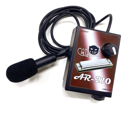Microfono P/ Armonica Cat Blues Ar-210 C/ Control Volumen