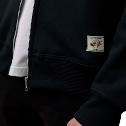 Imagen 6 de 7 de Campera Buzo Hombre Rustico Con Capucha No Name Negro