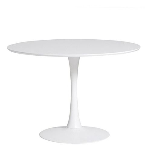 Mesa Moderna Cocina Comedor Tulip Blanca Redonda 120 Oficom