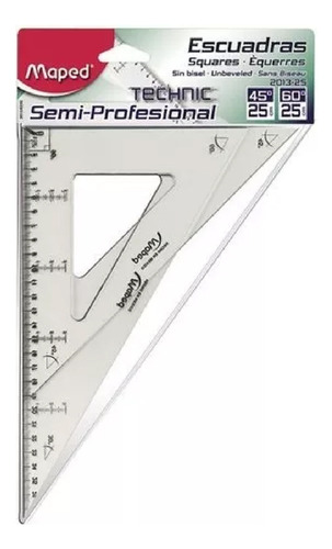 Escuadras Maped 25cm S-profesional Sin/bisel Con/graduación