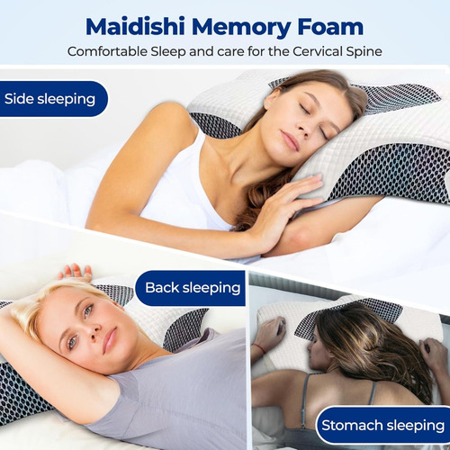 Almohada Ortopedica Cervical Cuello Soporte Memory Foam Gel