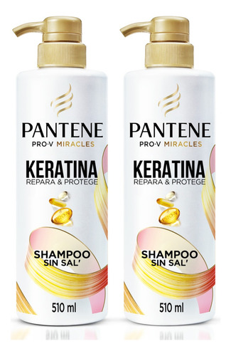  Shampoo Pantene Keratina 2 Unidades de 510 ml c/u