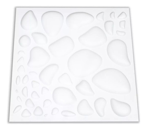 Panel Decorativo Pared Decoform 3d Pvc Formas 15 Piezas Color Blanco