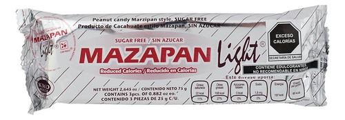 6 Pzas Mazapán Light Cerezo 3 Pzas De 25 G C/u