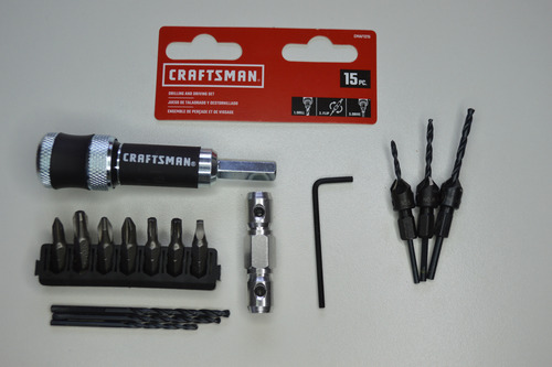 Set Craftzman 15 Pz - Drill Flip Drive - Avellanador