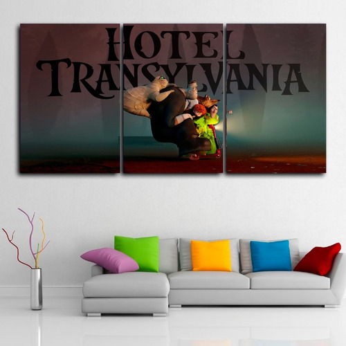 Cuadros Tripticos Infantiles Hotel Transilvania (60x30 Cm)
