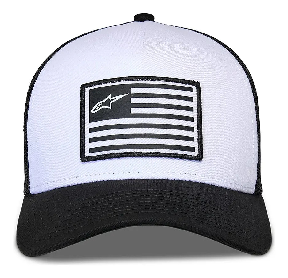 BONÉ ALPINESTARS FLAG SNAPBACK - ALG Cor Branco Preto TU
