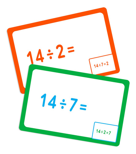 Tarjetas Didácticas: Números De División Básicos, Matemática