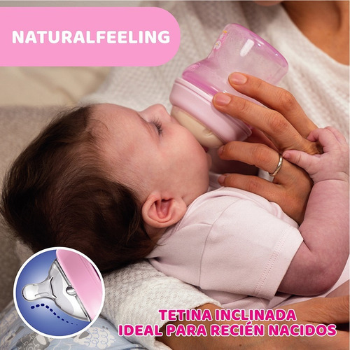 Imagen 2 de 9 de Mamadera Biberón Naturalfeeling 0m+ 150 Ml Flujo Normal