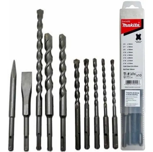 Set 10 Pcs Brocas Cincel Sds-plus Makita