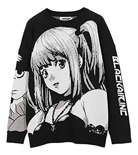 Jersey De Punto Gótico De Anime Japonés Jacquard Y2k Unisex