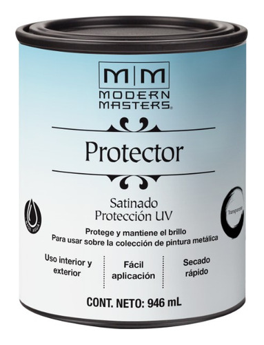 Pintura Metálica Modern Masters Transparente Satinado 0,946l