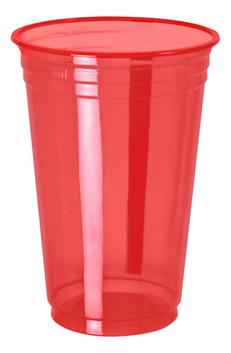 Copo Neon Copobras Ppt330 X 25 U 300 ml vermelho