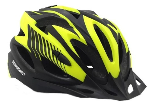 Casco Rembrandt Coppi Color Negro Con Negro Y Amarillo Talle M