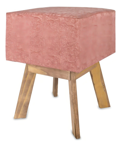 Taburete cuadrado Puff para sala de estar, oficina, hogar, oficina, color rosa