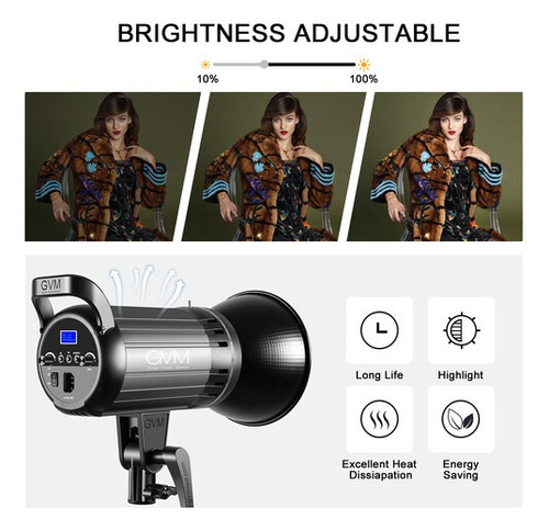 Luz Led Gvm G100w Bi-color Studio Kit Factura Garantia !
