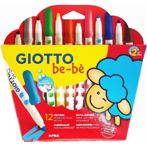 Marcadores Giotto Bebe Estuche X 12 Colores