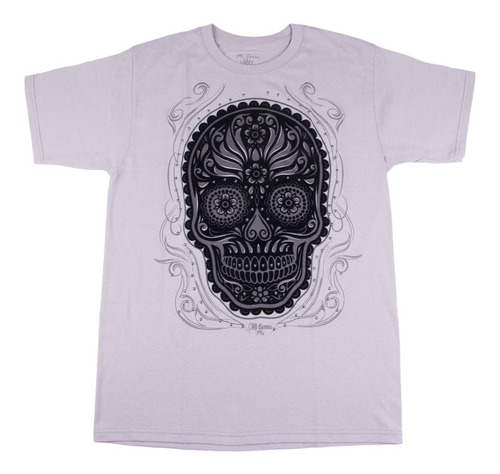 Playera Calavera Estoperol Gris