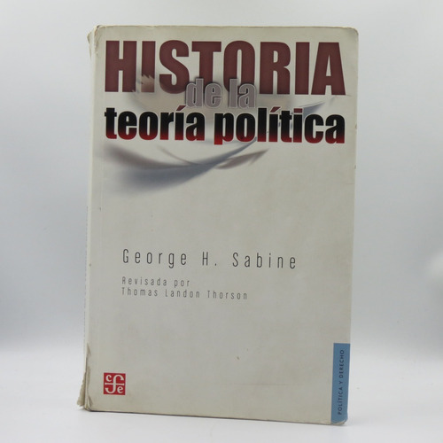Historia De La Teoría Política George H. Sabine
