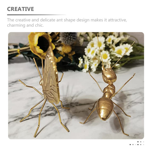 Figura De Adorno De Metal Macizo Con Forma De Hormiga De Ale