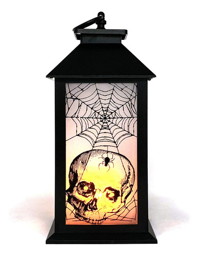 Allgala - Lampara Led Con Efecto Llama, Diseno De Calavera Y