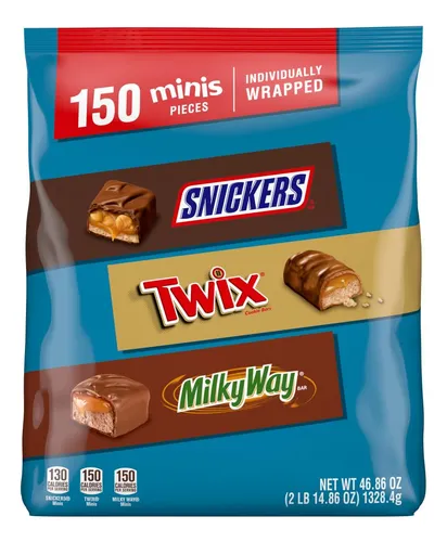 Dulces Mini De Chocolate Snickers Y Twix En Pack Familiar