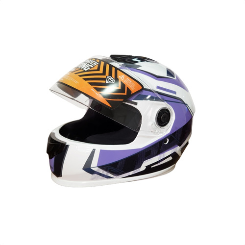 Casco Para Moto Integral Hawk Alpha Lila Rs1 Massio 