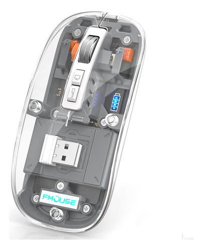 Mouse Inalámbrico Bluetooth Completamente Transparente