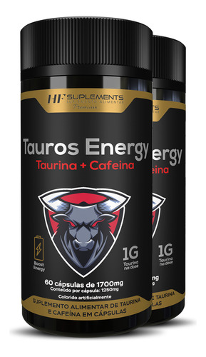 2x Tauros Energy 1700mg 60caps Hf Suplements