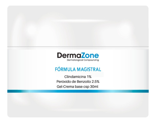 Gel-crema Clindamicina 1%, Peróxido De Benzoilo 2.5% 30ml Tipo de piel Todo tipo de piel