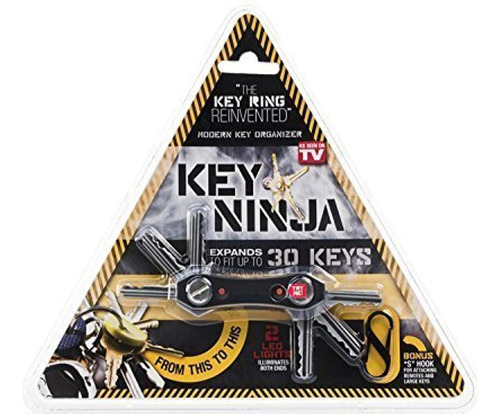 Key Ninja: Organice Hasta 30 Llaves, Luces Led Duales, Abre