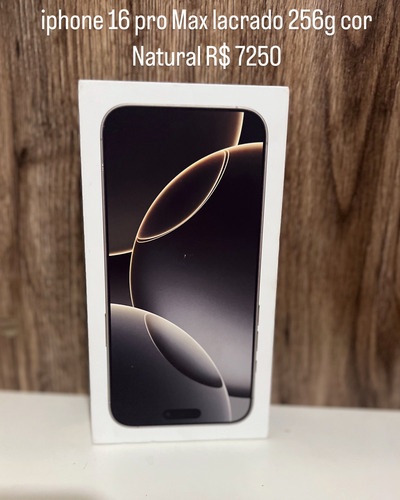 Apple iPhone 16 Pro Max (256 Gb) - Titânio Natural Lacrado (Usado)