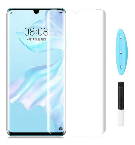 Mica Cristal Glass 5d Uv Full Pegado Para Huawei P30 Pro 