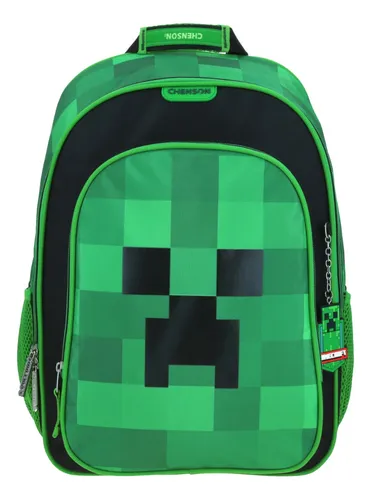 Mochila Grande Negro 1818 Minecraft Universidad MC para hombre 