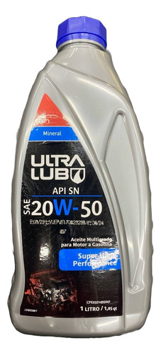 Aceite Mineral Ultralub Sae 20w/50 Sellados 